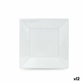 Lot d'assiettes réutilisables Algon Blanc Plastique 23 x 23 x 2 cm (24