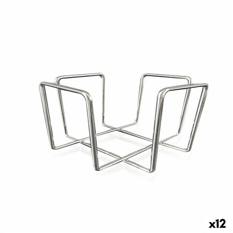 Porte-serviettes Quttin Chrome 17,5 x 17,5 x 9,5 cm (12 Unités)