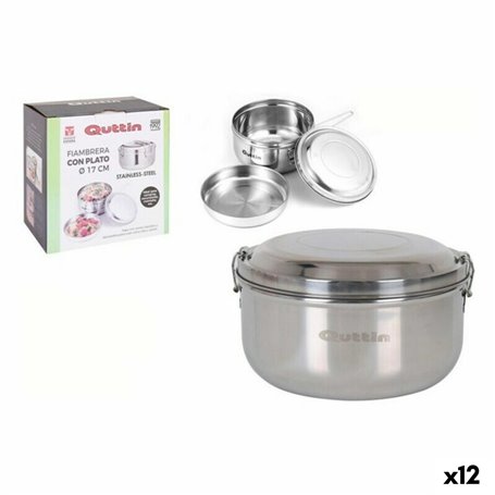 Panier-repas rond avec couvercle Quttin Acier inoxydable Acier 17 cm (