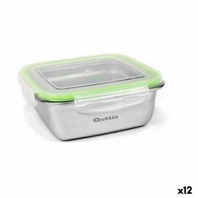 Boîte à lunch hermétique Quttin Carré Acier inoxydable 400 ml 12 x 12 