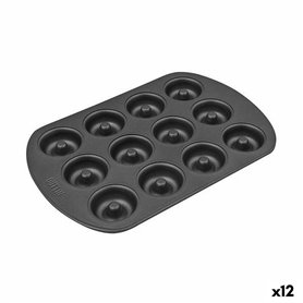 Moule pour four Quttin Donuts Acier au carbone Noir 26,5 x 18 x 2 cm (
