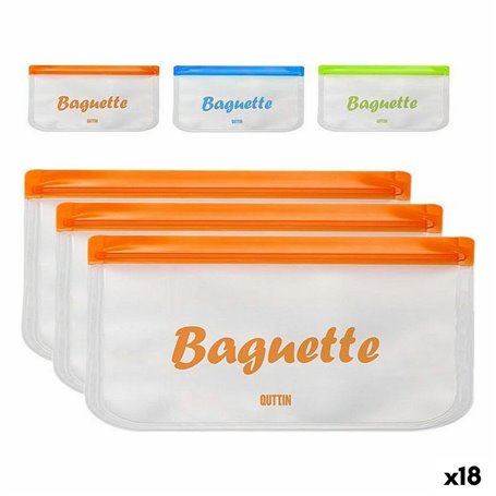 Ensemble de sac alimentaire réutilisable Quttin 3 Pièces 30 x 15 cm (1