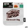 Ensemble de sac alimentaire réutilisable Quttin Sandwich 18 x 18 x 2 c