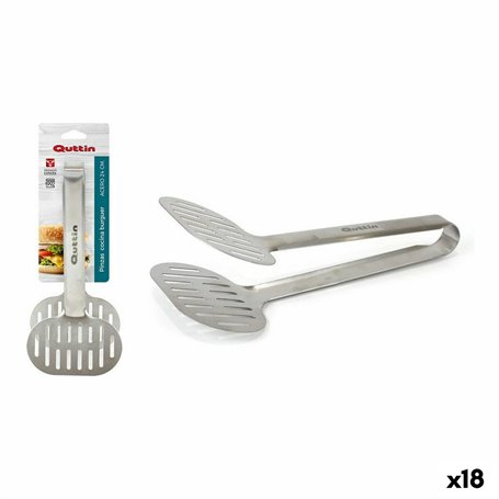 Pinces de Cuisine Quttin Burger Acier 24 x 10,7 cm 0,6 mm (18 Unités) 