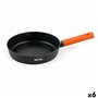 Poêle Quttin Gastro Noir Orange 48,5 x 31,2 x 6 cm (6 Unités)