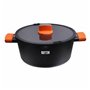 Casserole avec Couvercle en Verre Quttin Gastro Noir Orange 34,5 x 25,