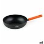 Wok Quttin Gastro Noir Orange 47 x 29 x 8 cm (6 Unités)