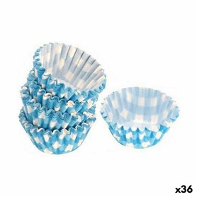 Ensemble de moules à pâtisserie Wooow Jetable Bleu (36 Unités) (100 pc