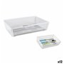 Range-couverts Confortime Métal Blanc 21,8 x 15,24 x 5,2 cm (12 Unités