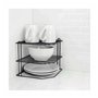 support pour assiettes Confortime Coin Noir 22 x 22 x 25 cm (8 Unités)