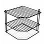 support pour assiettes Confortime Coin Noir 22 x 22 x 25 cm (8 Unités)