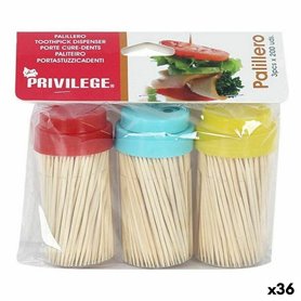 Porte cure-dents Privilege (3 pcs) 14 x 4 x 14 cm (36 Unités)