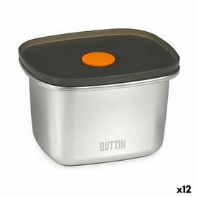 Boîte à lunch hermétique Quttin Acier inoxydable Rectangulaire 450 ml 