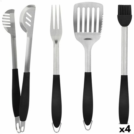 Set d'Ustensiles de Cuisine Aktive 4 Pièces Barbecue (4 Unités)