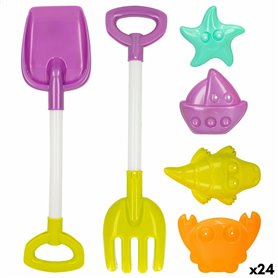 Set de jouets de plage Colorbaby 39 cm (24 Unités)