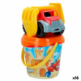 Set de jouets de plage Colorbaby Ø 18 cm polypropylène (16 Unités)