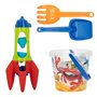 Set de jouets de plage Colorbaby Mr Craby Ø 18 cm polypropylène (16 Un