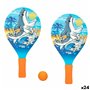 Raquettes de Plage avec Balle Aktive Requin 19,5 x 38 cm (24 Unités)