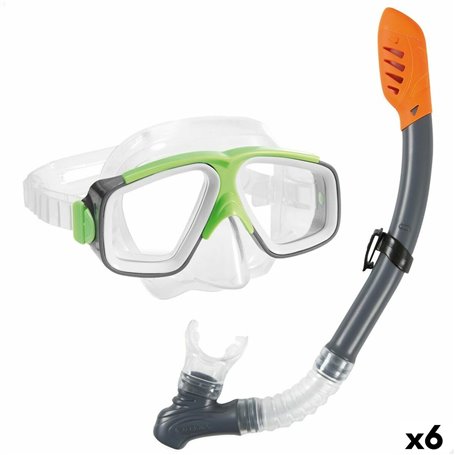 Masque de Plongée avec Tube Intex Surf Rider Enfant (6 Unités)