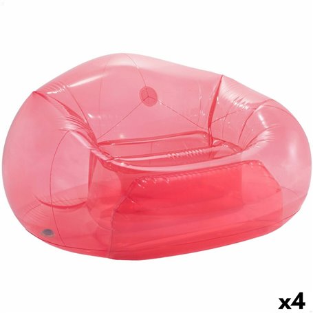 Fauteuil de piscine gonflable Intex Beanless Transparent Rose 137 x 74