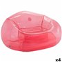 Fauteuil de piscine gonflable Intex Beanless Transparent Rose 137 x 74