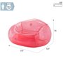 Fauteuil de piscine gonflable Intex Beanless Transparent Rose 137 x 74