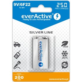Piles Rechargeables EverActive EVHRL22-250 6F22 200 mAh 9 V