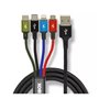 Câble USB vers Micro USB, USB-C et Lightning Ibox IKUM4W1CLR Noir Mult