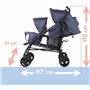 Poussette pour bébé Bambisol Double Cane Blue marine