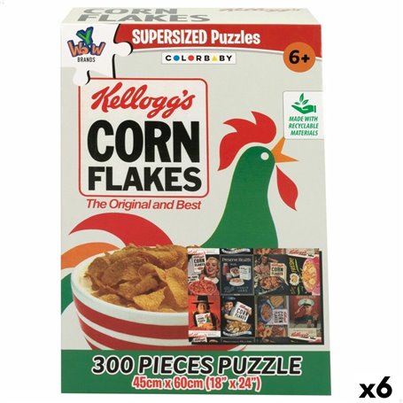 Puzzle Kellogg's Corn Flakes 300 Pièces 45 x 60 cm (6 Unités)