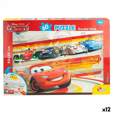 Puzzle Enfant Cars Double face 60 Pièces 50 x 35 cm (12 Unités)