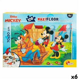 Puzzle Enfant Mickey Mouse Double face 108 Pièces 70 x 1,5 x 50 cm (6 