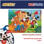 Puzzle Enfant Mickey Mouse Double face 108 Pièces 70 x 1,5 x 50 cm (6 