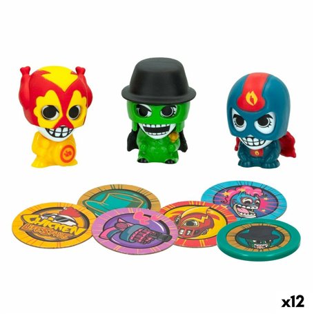 Figurines daction Eolo Super Masked 3 x 4,5 x 3,5 cm (12 Unités)