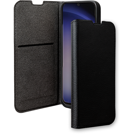 Etui Folio Wallet Samsung G S24 Support vidéo Noir - 65% Plastique rec