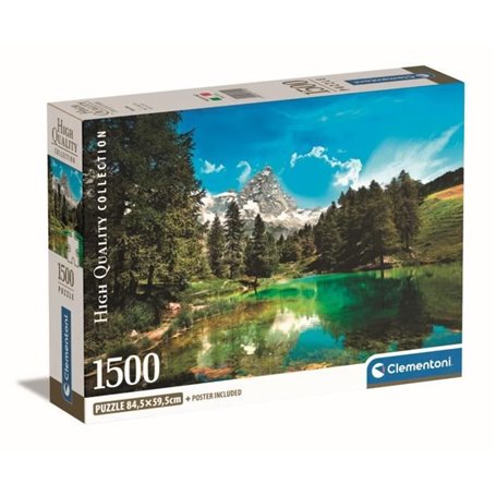 Clementoni - 1500p Blue Lake - 59.2 x 84.3 cm - Avec poster