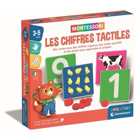 Montessori - Clementoni - Les chiffres tactiles - Jeu éducatif apprent