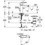 Mitigeur monocommande Lavabo GROHE - Taille M - Chromé - Economie d'ea