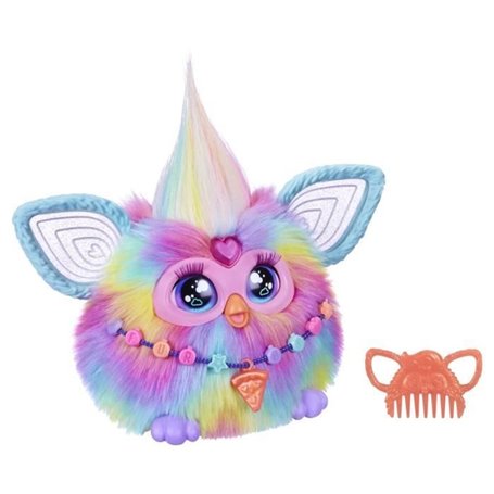 Furby Tie Dye, 15 accessoires, peluche interactive pour filles et garç