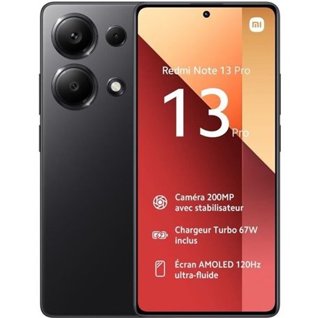 XIAOMI - Redmi Note 13 Pro - 512Go - Noir minuit