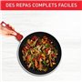 TEFAL Poele 24 cm. Induction. Revetement antiadhésif. Forme profonde. 