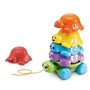 VTECH-FAMILLE EMPILO TORTUE (PLASTIQUE REUTILISE)