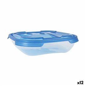 Ensemble de Boîtes à Lunch Tontarelli Nuvola 500 ml Bleu Carré 4 Pièce