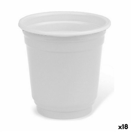 Ensemble de Verres à Liqueur Algon Réutilisable Blanc Plastique 72 Piè