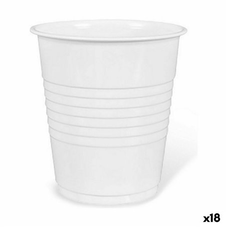 Lot de verres réutilisables Algon Café Blanc Plastique 50 Pièces 100 m