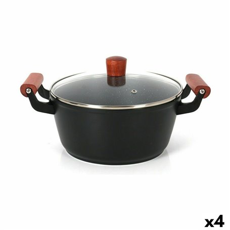 Casserole avec Couvercle en Verre Quttin Doha 39 x 28 x 15 cm (4 Unité