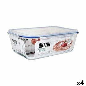 Boîte à lunch hermétique Quttin Transparent Rectangulaire 5,6 L (4 Uni