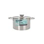 Casserole avec couvercle en verre Quttin Hermes Acier 3 L (4 Unités)