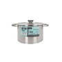 Casserole avec couvercle en verre Quttin Hermes Acier 4 L (4 Unités)