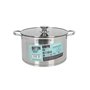 Casserole avec couvercle en verre Quttin Hermes Acier 10 L (4 Unités)